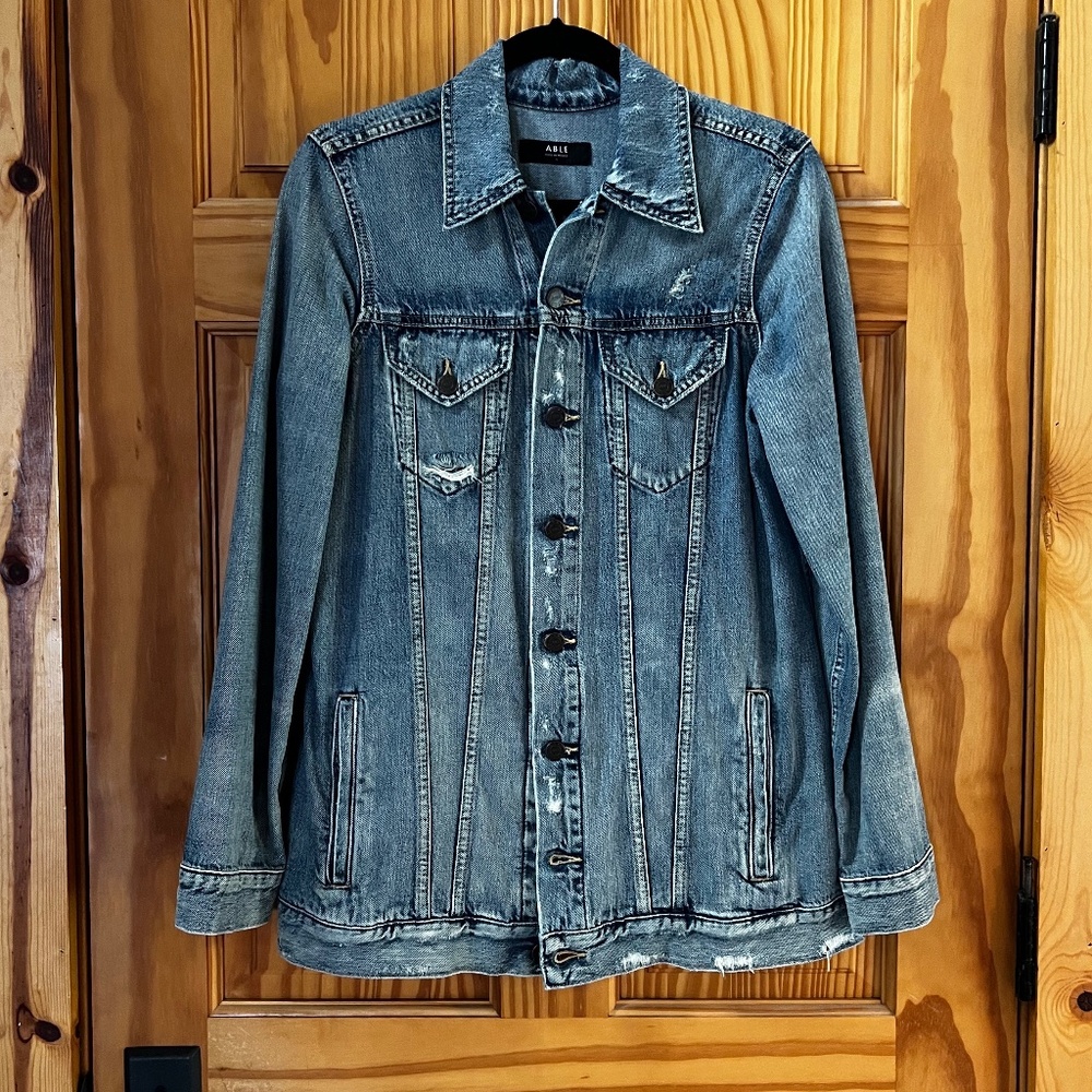 ABLE Long Merly Denim Jacket S Jean Jacket